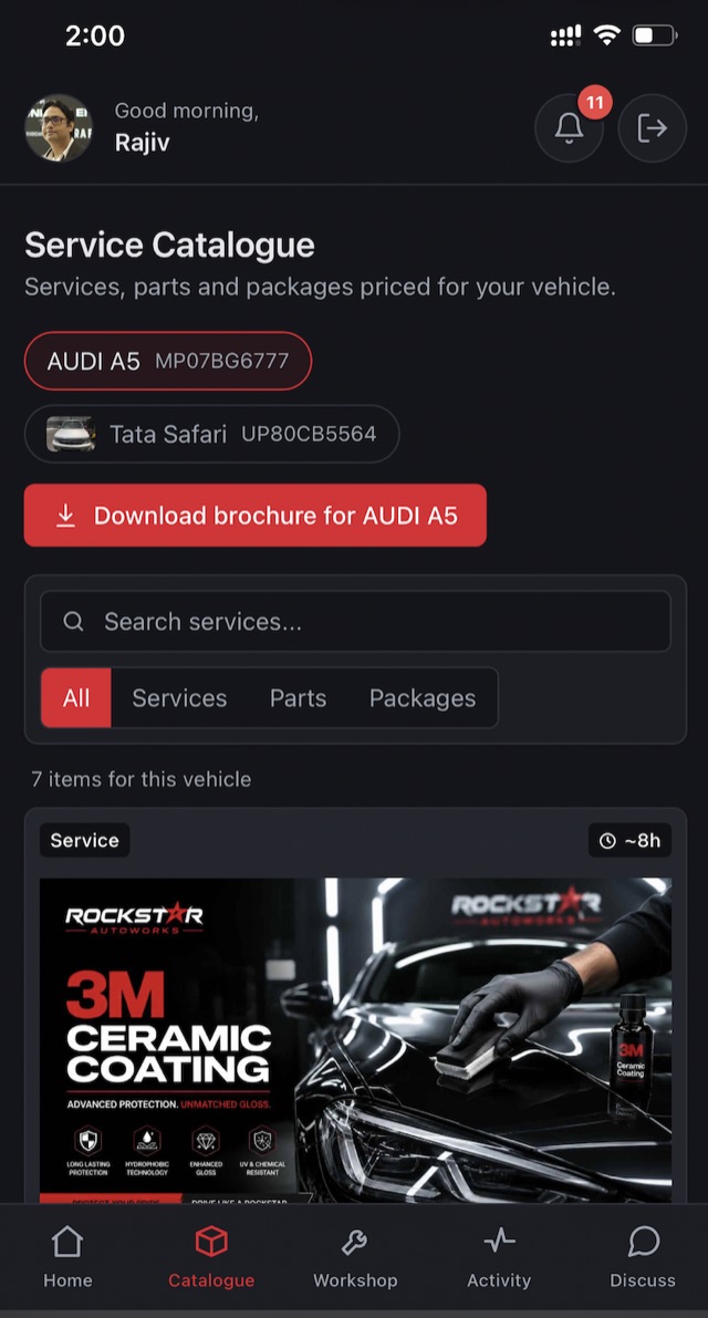 xRAW workshop service catalogue